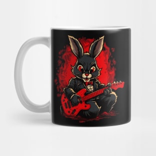 Rock music rabbit bunny guitarist Mug